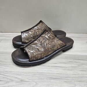 Cole Haan Women's Brown Country Open Toe Sandals Size 8.5 Slip On